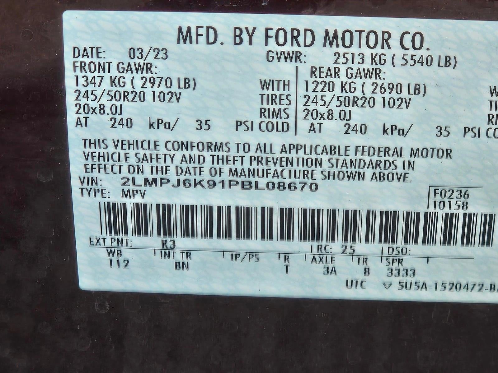 2023 Lincoln Nautilus Reserve FWD