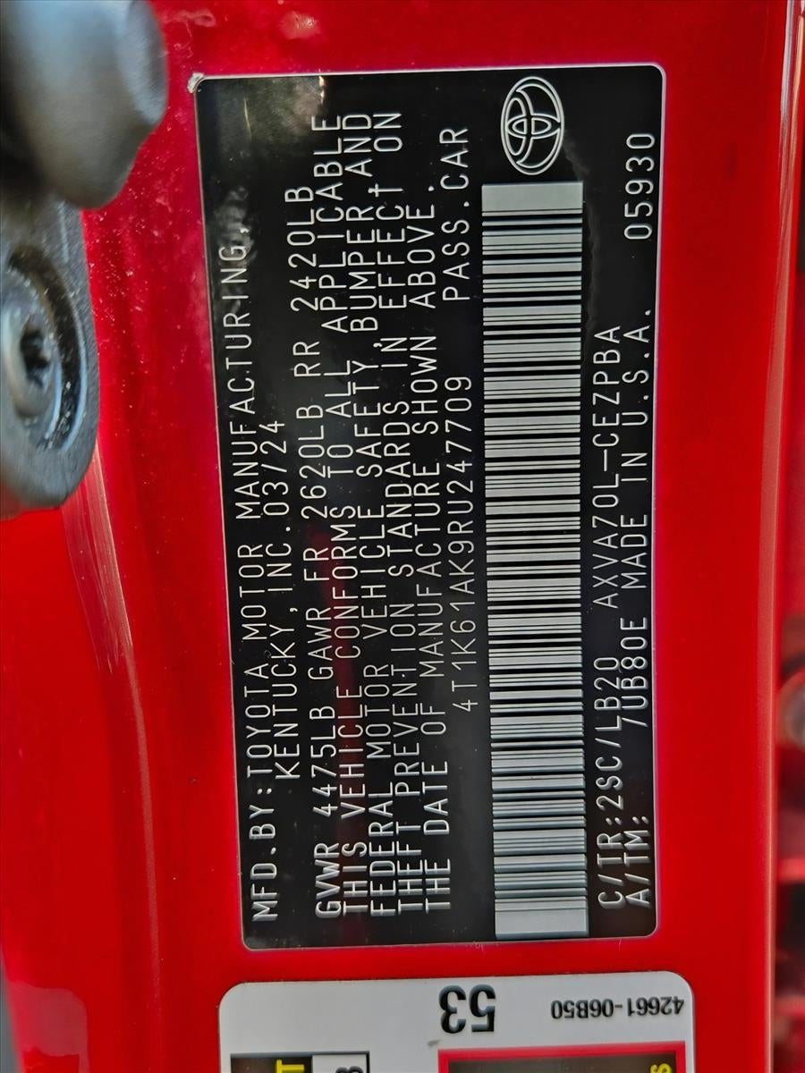 2024 Toyota Camry XSE Auto (Natl)