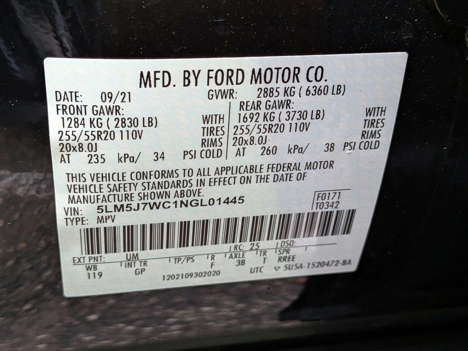 2022 Lincoln Aviator Reserve RWD