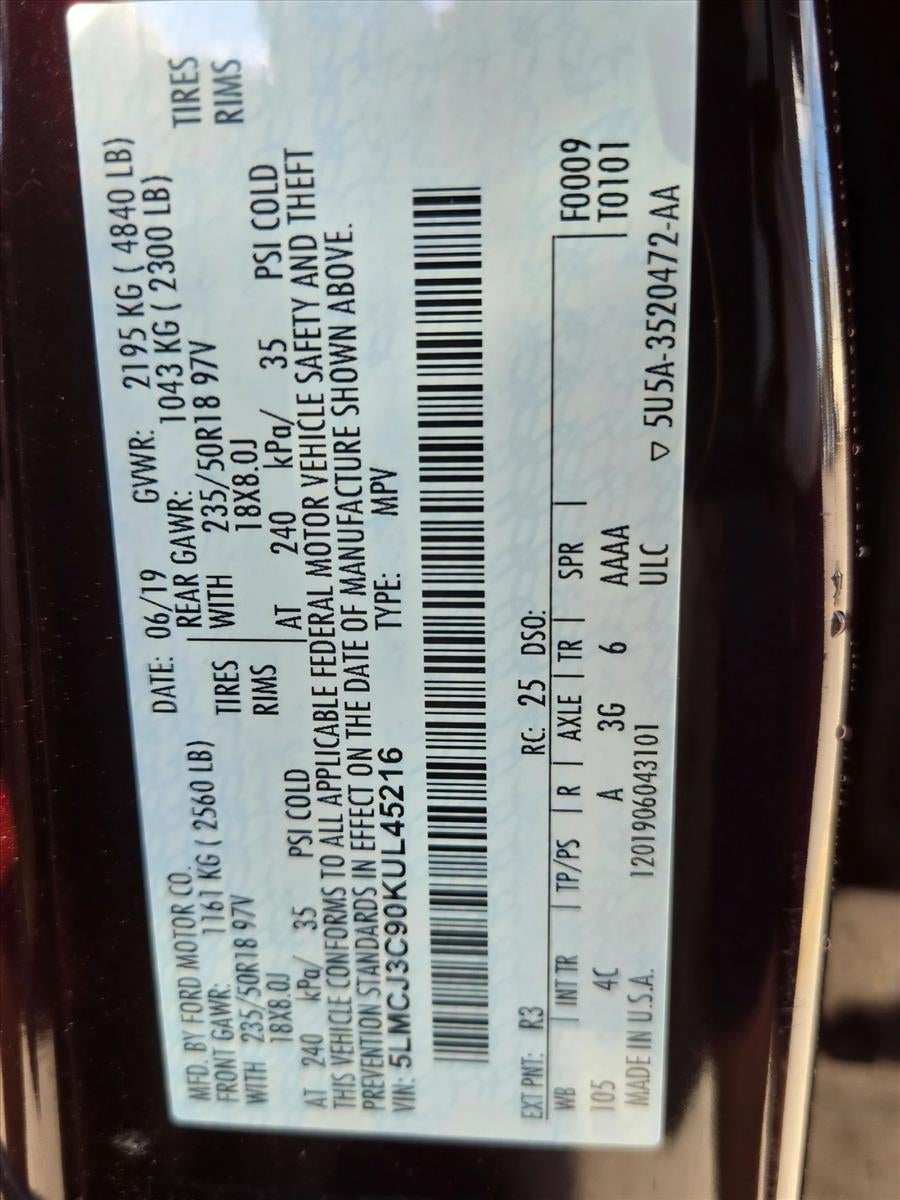 2019 Lincoln MKC Reserve FWD