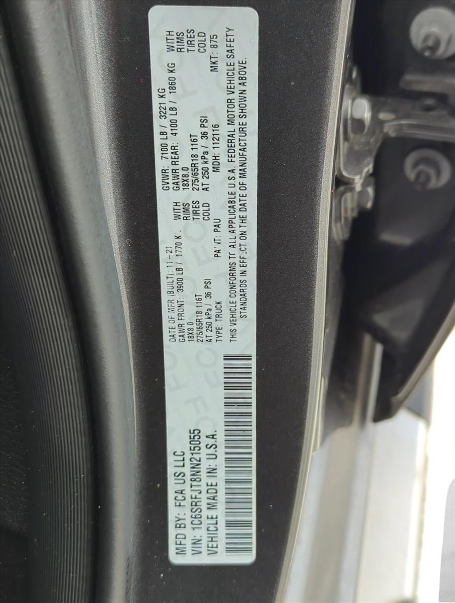 2022 RAM 1500 Laramie 4x4 Crew Cab 5'7" Box