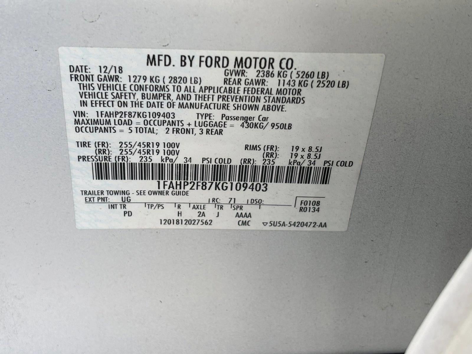 2019 Ford Taurus Limited FWD