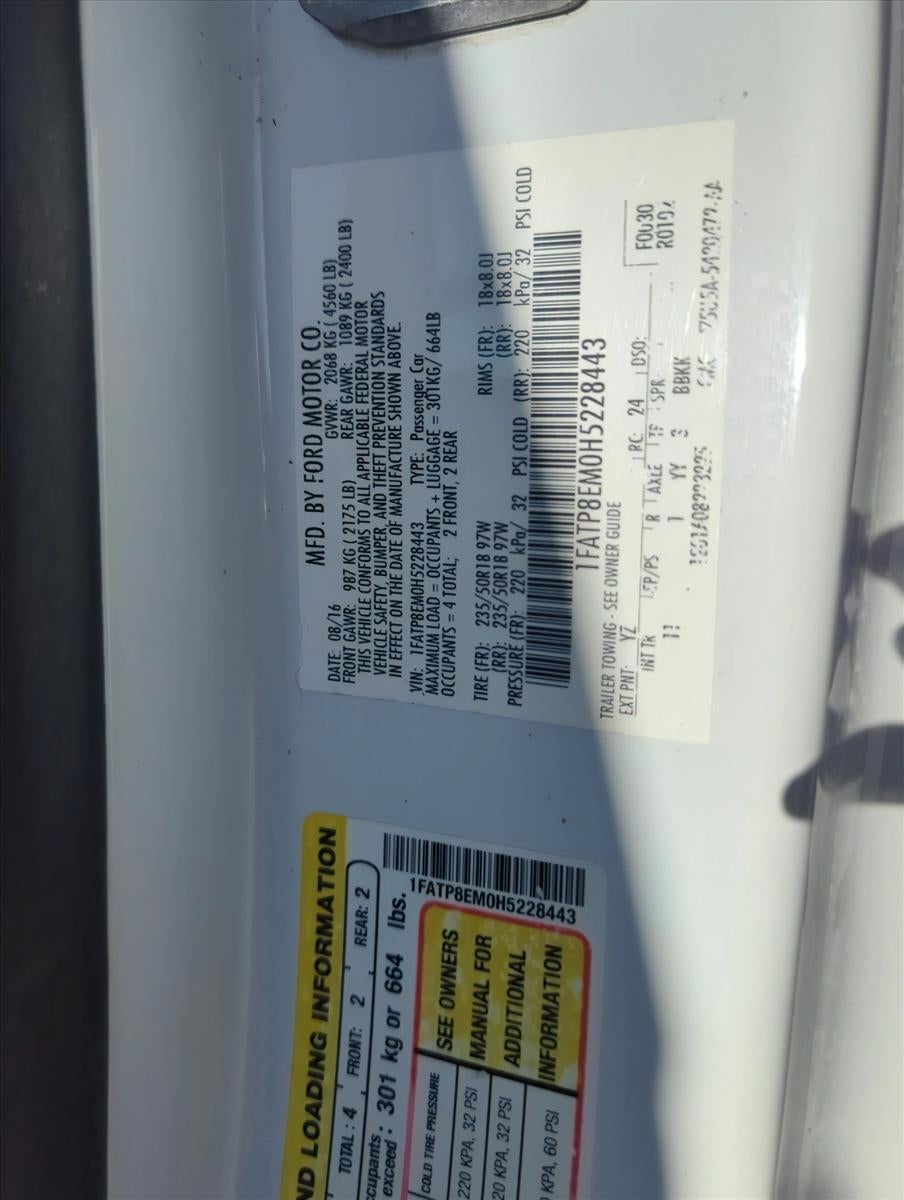 2017 Ford Mustang V6 Convertible