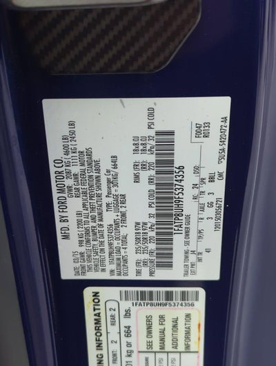 2015 Ford Mustang 2dr Conv EcoBoost Premium