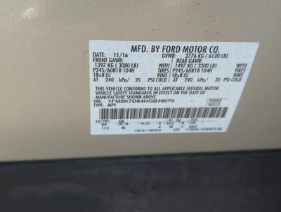 2017 Ford Explorer XLT FWD