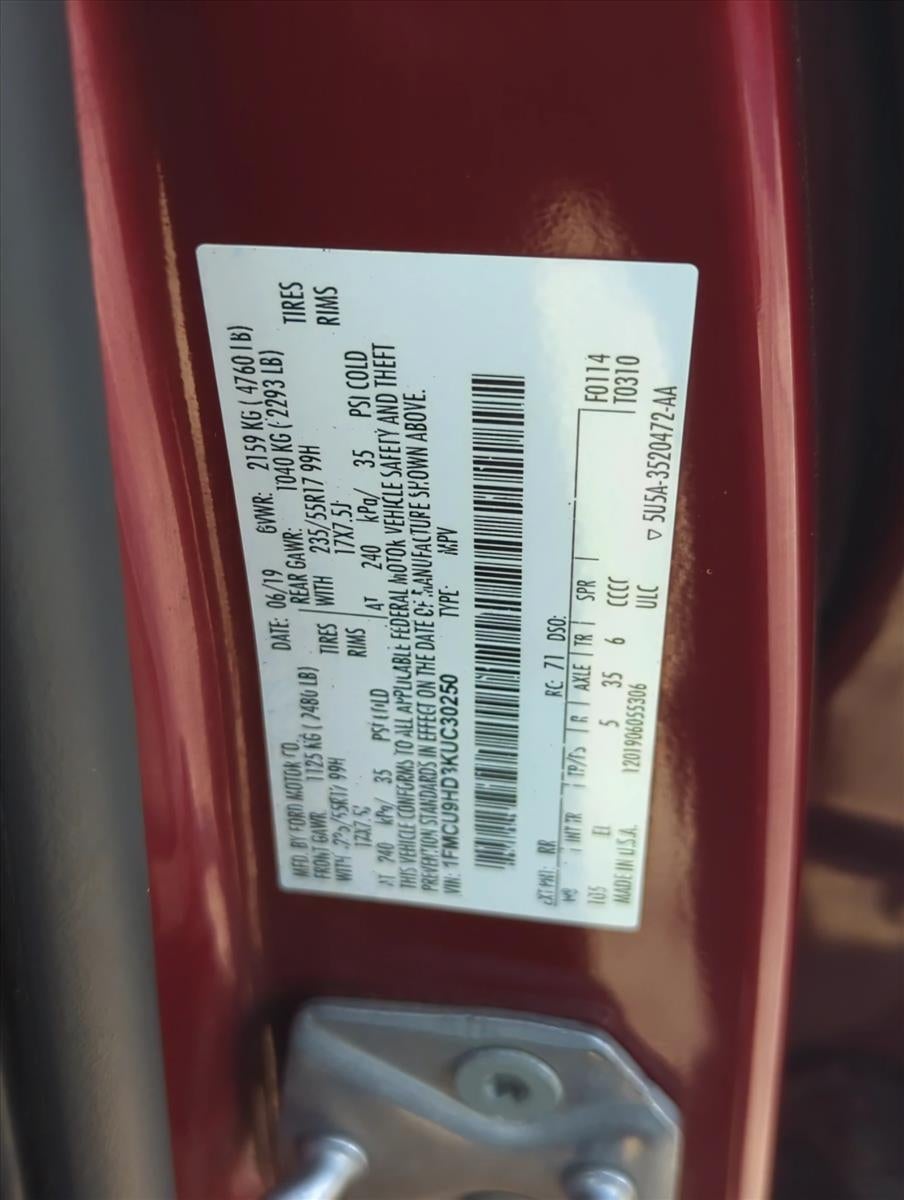 2019 Ford Escape SEL 4WD