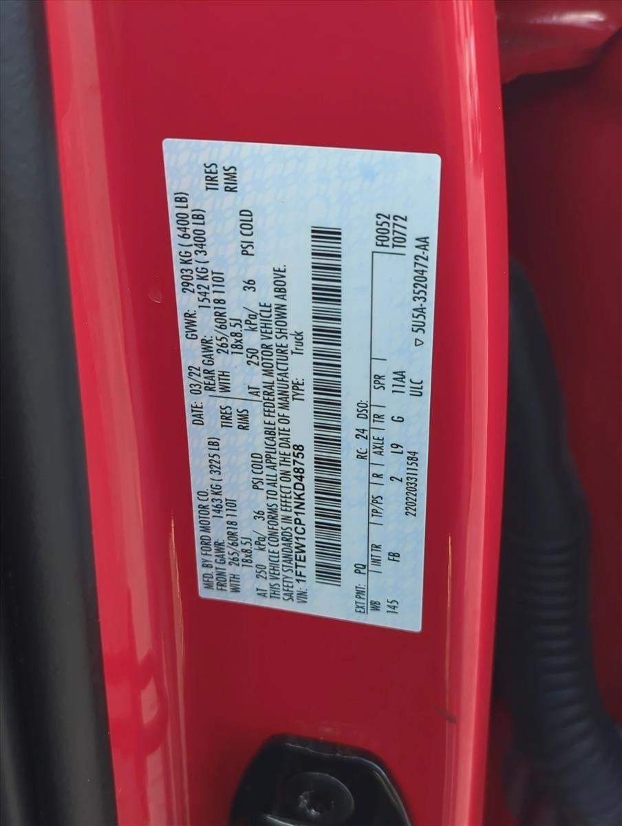 2022 Ford F-150 XLT 2WD SuperCrew 5.5' Box