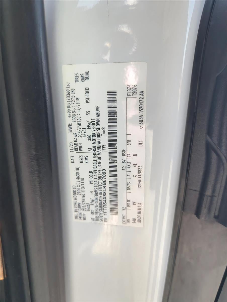 2020 Ford Transit Cargo Van T-350 HD 148" EL Hi Rf 10360 GVWR DRW RWD