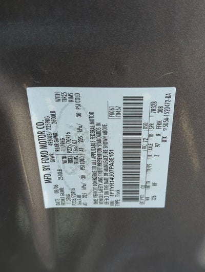 2007 Ford Ranger 2WD SuperCab 2dr 6 Ft Box XL