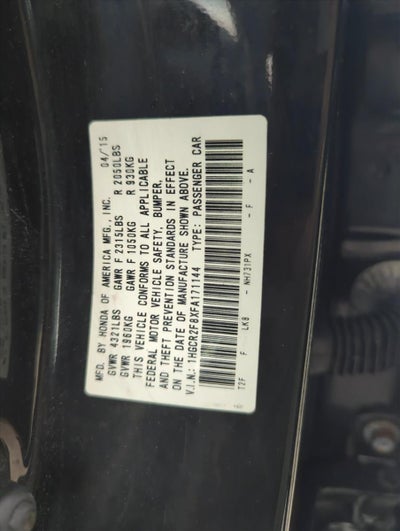 2015 Honda Accord Sedan EX-L CVT PZEV