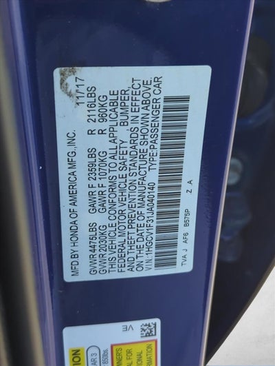 2018 Honda Accord Sedan Sport 1.5T CVT