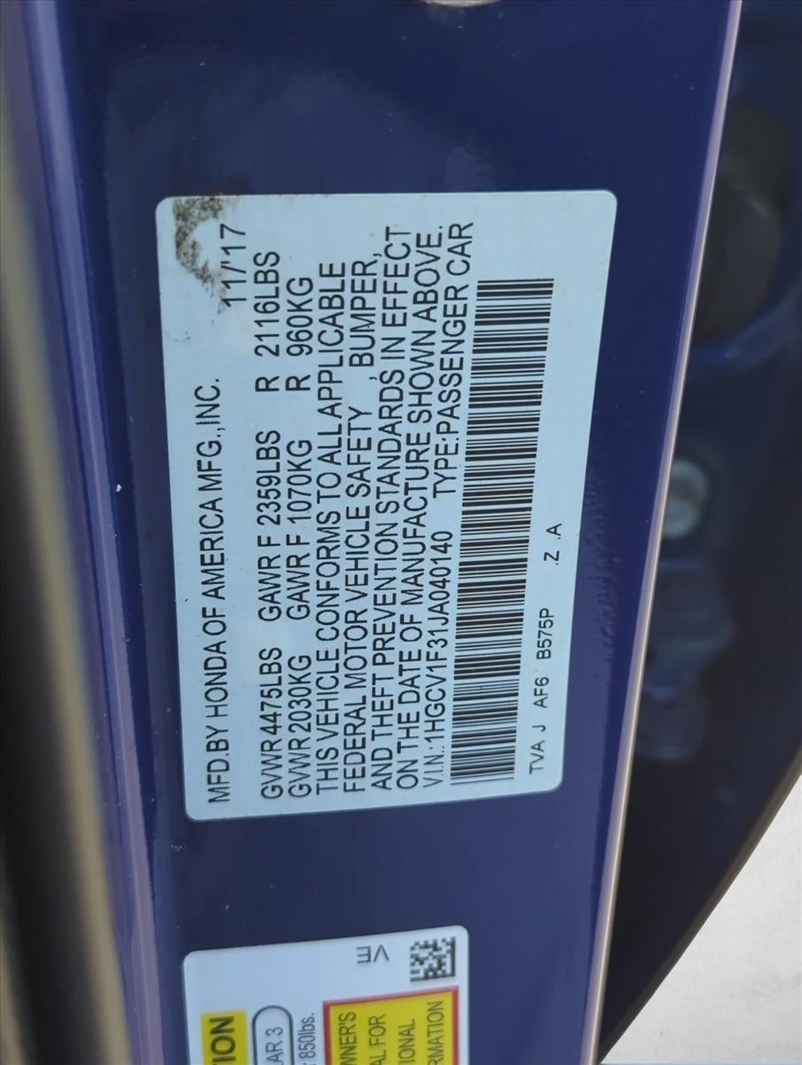2018 Honda Accord Sedan Sport 1.5T CVT