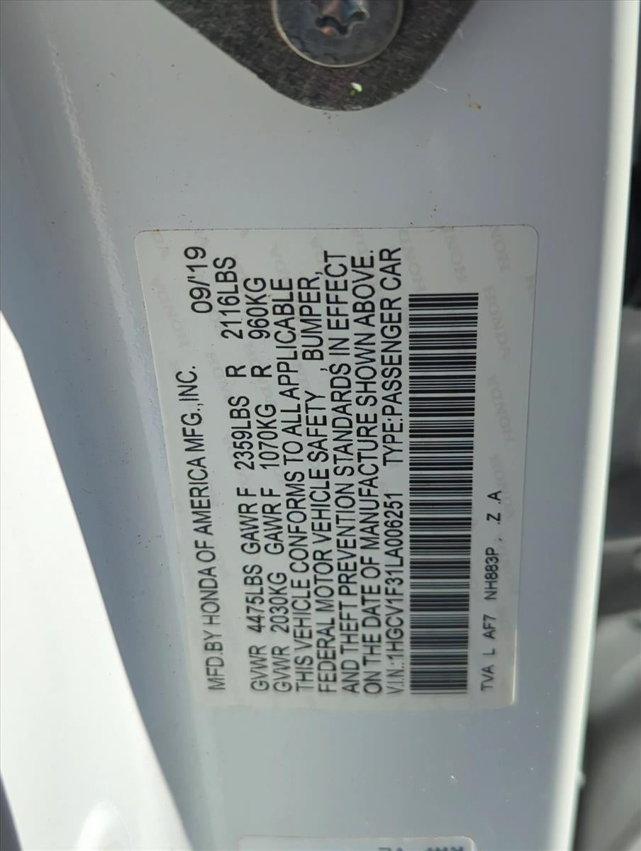 2020 Honda Accord Sedan Sport 1.5T CVT