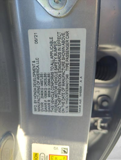 2021 Honda Accord Hybrid Touring Sedan