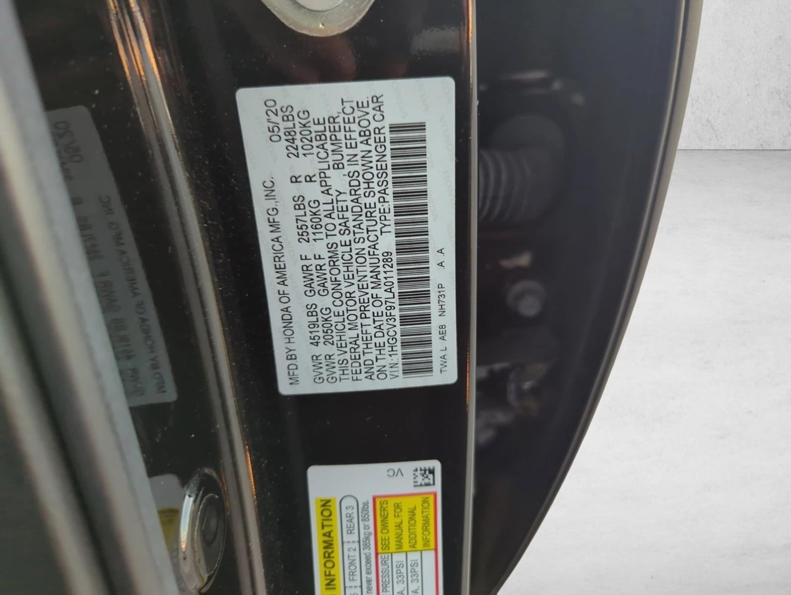 2020 Honda Accord Hybrid Touring Sedan