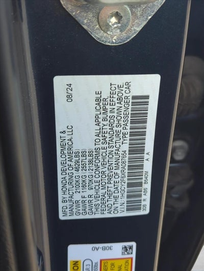 2024 Honda Accord Hybrid EX-L Sedan