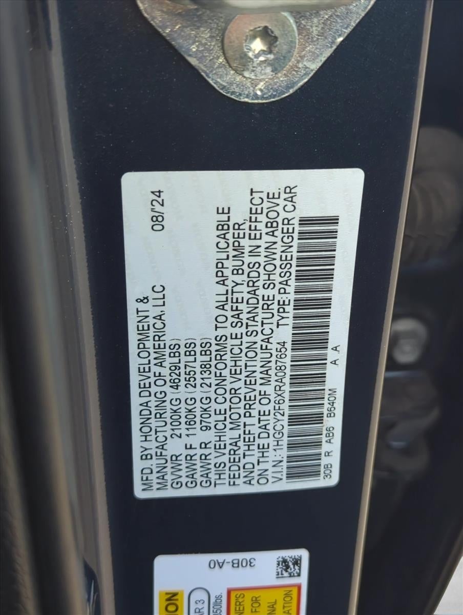 2024 Honda Accord Hybrid EX-L Sedan