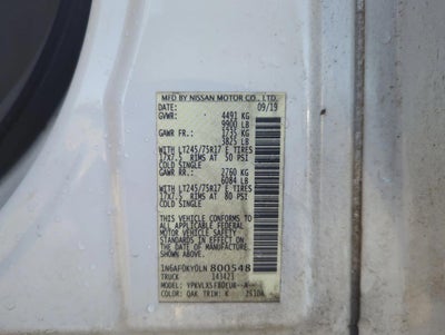 2020 Nissan NV Cargo Standard Roof V8 SV