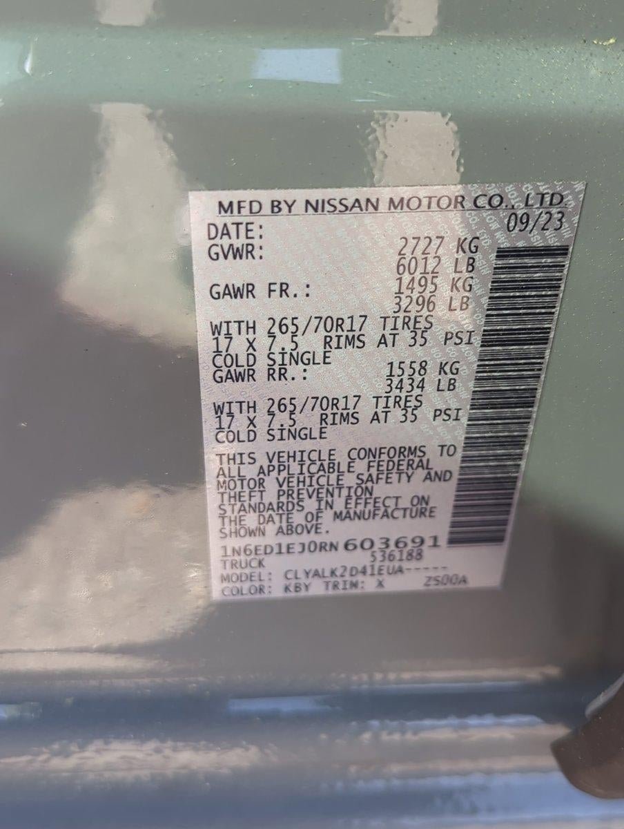 2024 Nissan Frontier Crew Cab 4x2 PRO-X