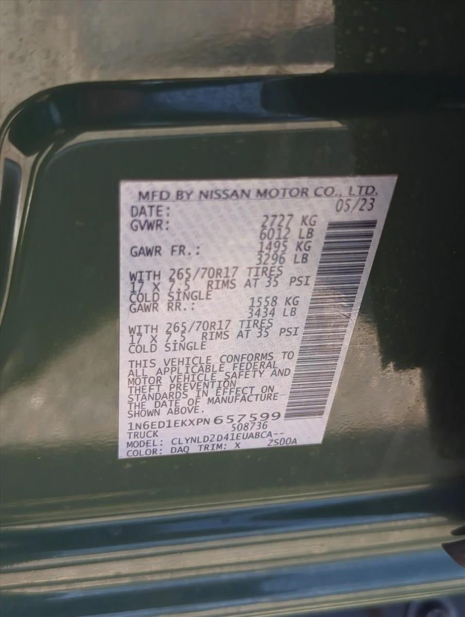 2023 Nissan Frontier Crew Cab 4x4 PRO-4X Auto
