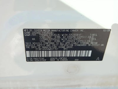 2010 Toyota RAV4 4WD 4dr 4-cyl 4-Spd AT (Natl)