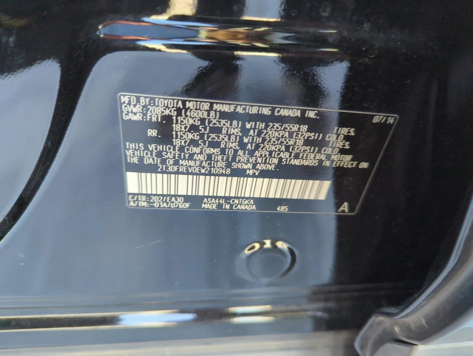 2014 Toyota RAV4 AWD 4dr Limited (Natl)