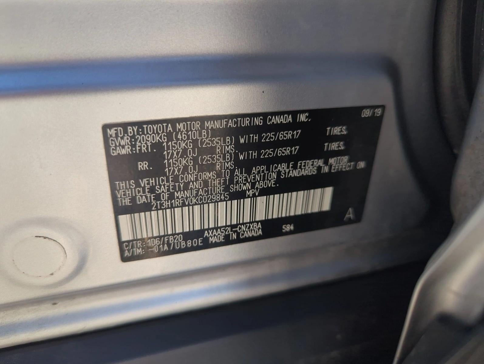 2019 Toyota RAV4 LE FWD (GS)