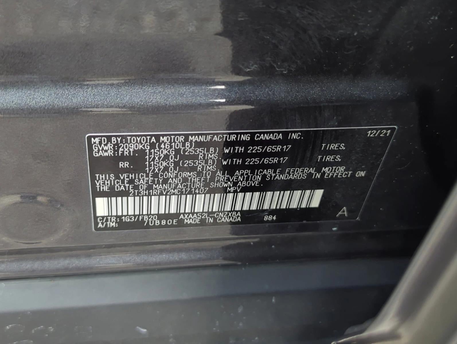 2021 Toyota RAV4 LE FWD (GS)