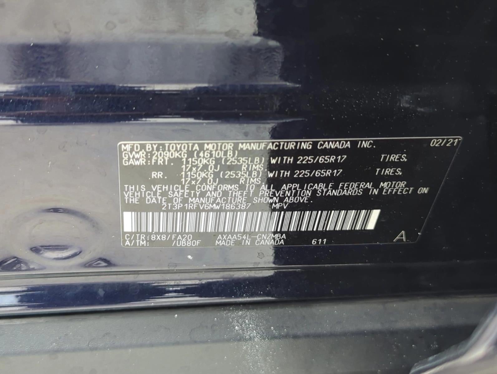 2021 Toyota RAV4 XLE AWD (Natl)