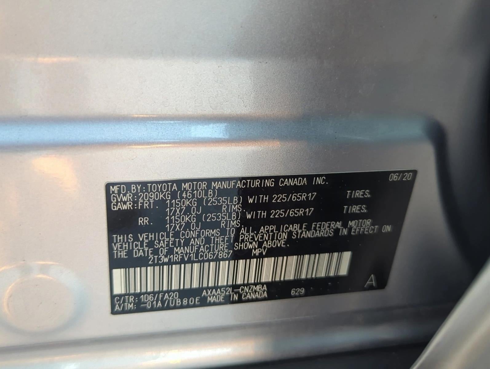 2020 Toyota RAV4 XLE FWD (GS)