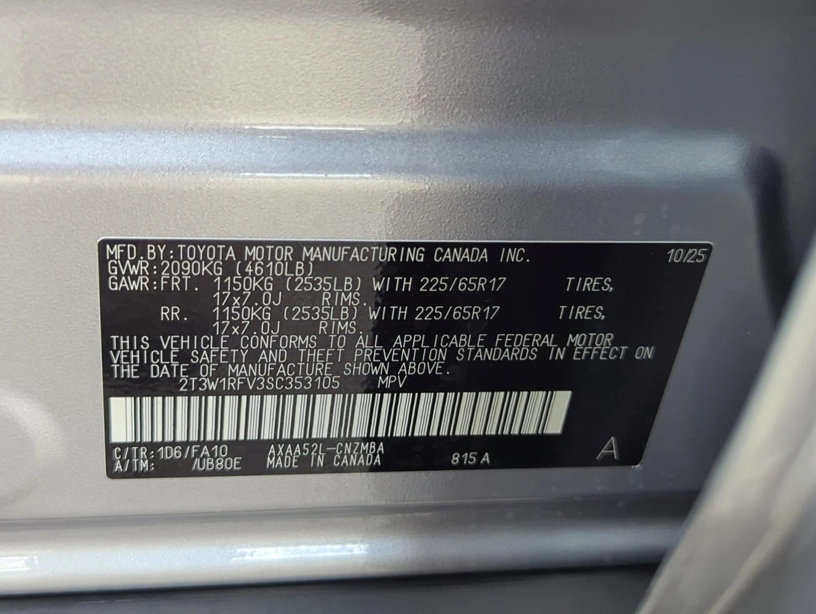2025 Toyota RAV4 XLE FWD (GS)