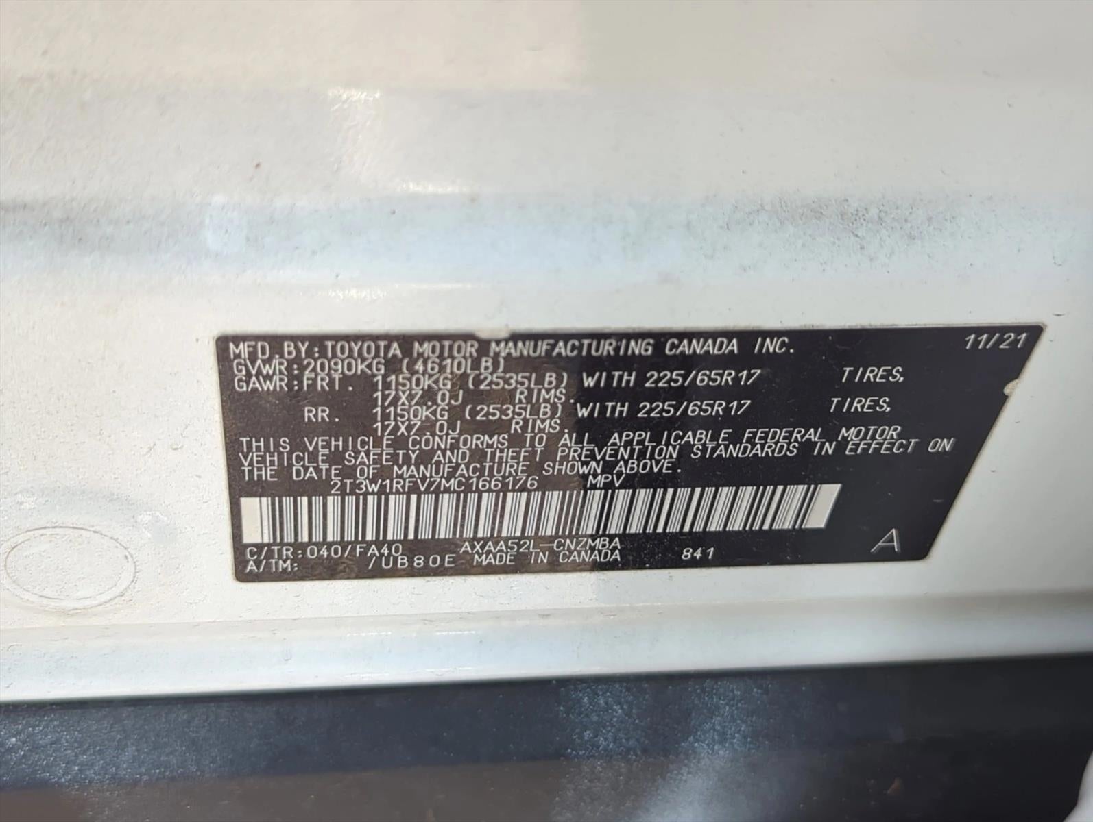 2021 Toyota RAV4 XLE FWD (GS)