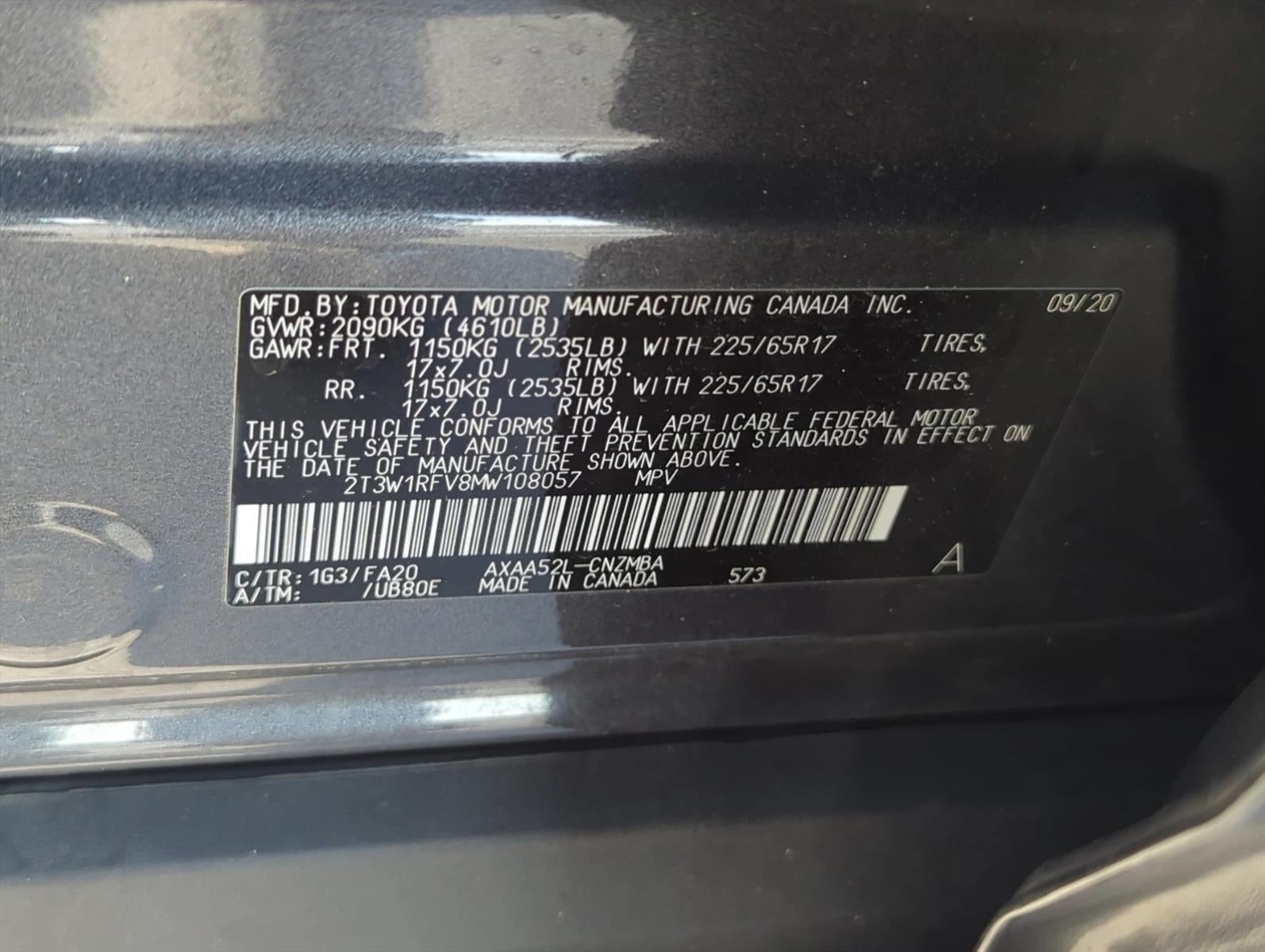 2021 Toyota RAV4 XLE FWD (GS)