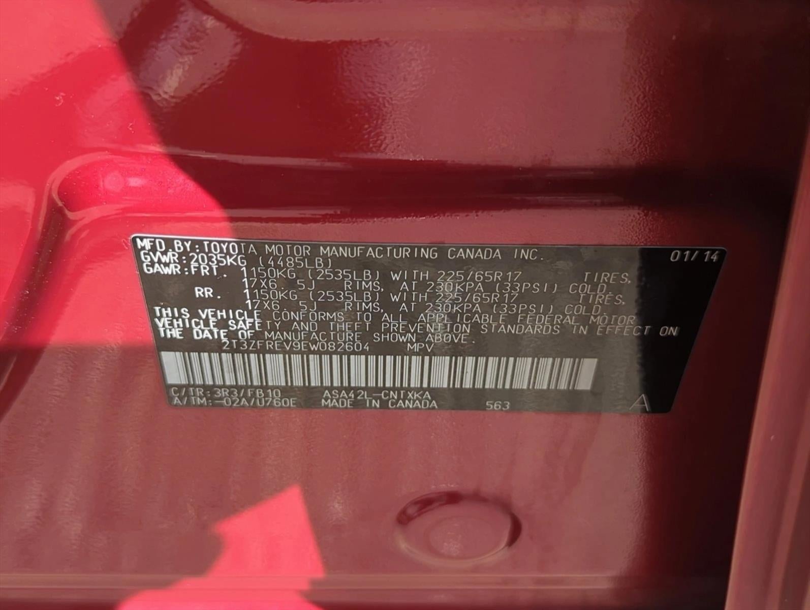 2014 Toyota RAV4 FWD 4dr LE (Natl)