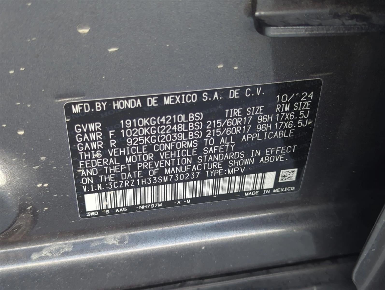 2025 Honda HR-V LX 2WD CVT