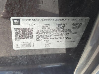 2019 Chevrolet Silverado 1500 Crew Cab Short Box 2-Wheel Drive LT