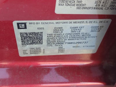 2021 GMC Sierra 1500 Crew Cab Short Box 4-Wheel Drive SLE