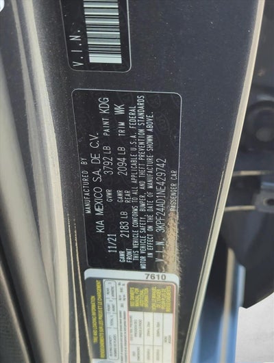 2022 Kia Forte LXS IVT