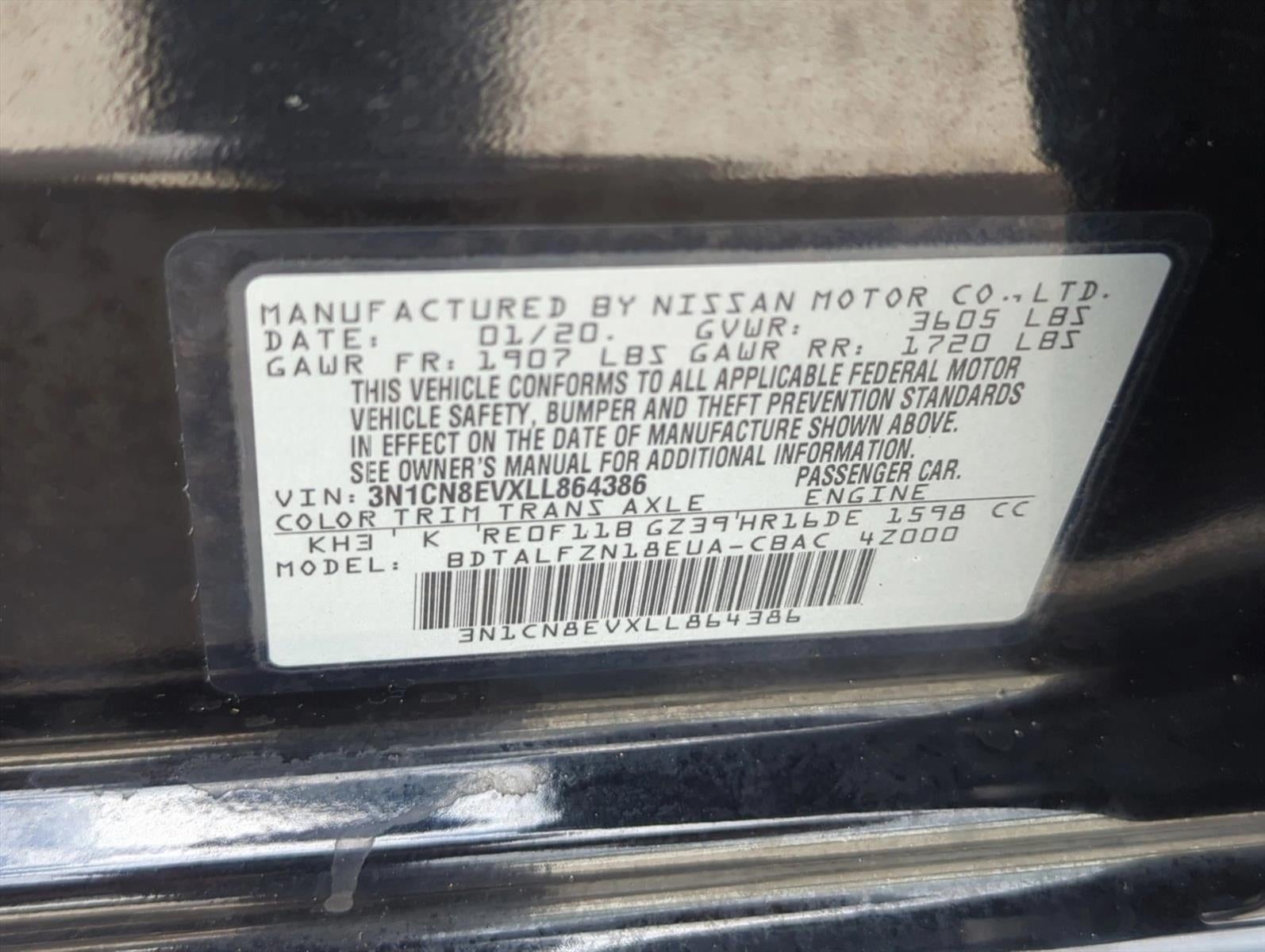 2020 Nissan Versa SV CVT