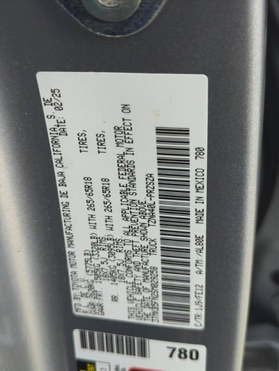 2025 Toyota Tacoma 2WD 2WD TRD Sport Double Cab 5' Bed AT (Natl)