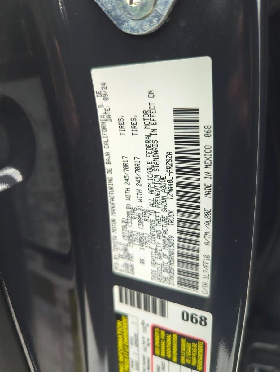 2024 Toyota Tacoma 2WD 2WD SR5 Double Cab 5' Bed AT (Natl)