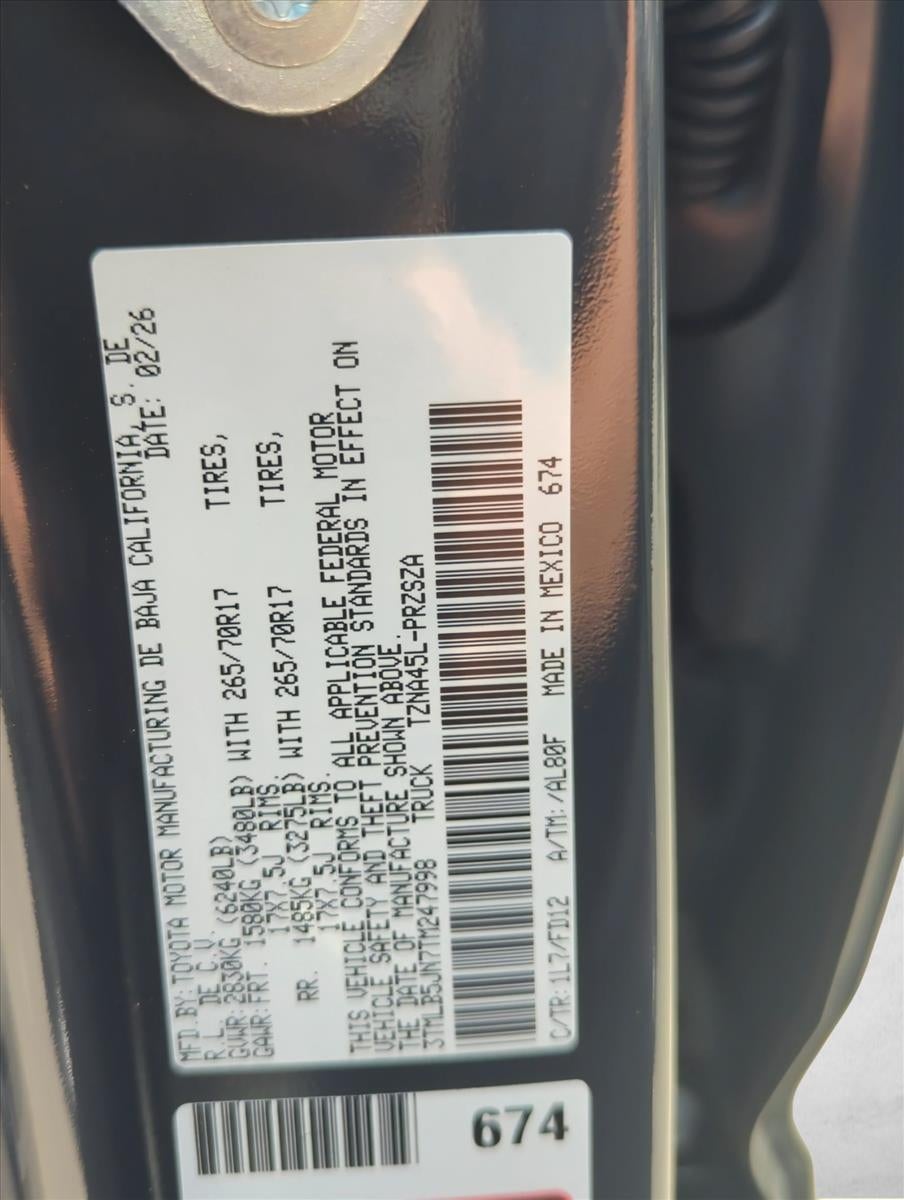 2026 Toyota Tacoma 4WD 4WD TRD Off Road Double Cab 5' Bed AT (Natl)