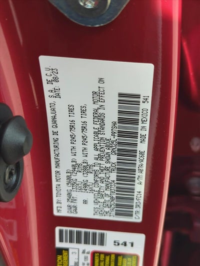 2023 Toyota Tacoma 2WD 2WD SR5 Double Cab 5' Bed V6 AT (GS)