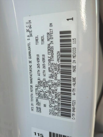 2024 Toyota Tacoma 2WD 2WD TRD Sport Double Cab 5' Bed AT (Natl)