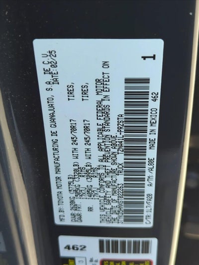 2025 Toyota Tacoma 2WD 2WD SR Double Cab 5' Bed AT (GS)