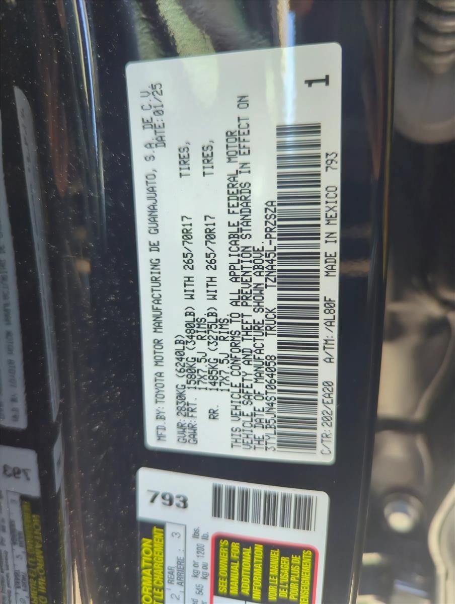 2025 Toyota Tacoma 4WD 4WD TRD Off Road Double Cab 5' Bed AT (Natl)