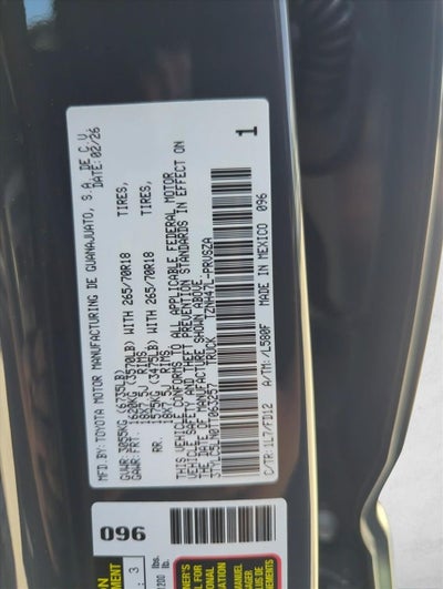 2026 Toyota Tacoma 4WD 4WD TRD Off Road Hybrid Double Cab 5' Bed AT (Natl)