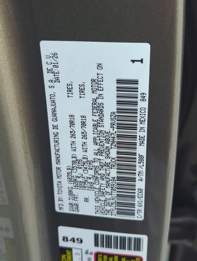 2026 Toyota Tacoma 4WD 4WD Trailhunter Hybrid Double Cab 6' Bed AT (Natl)