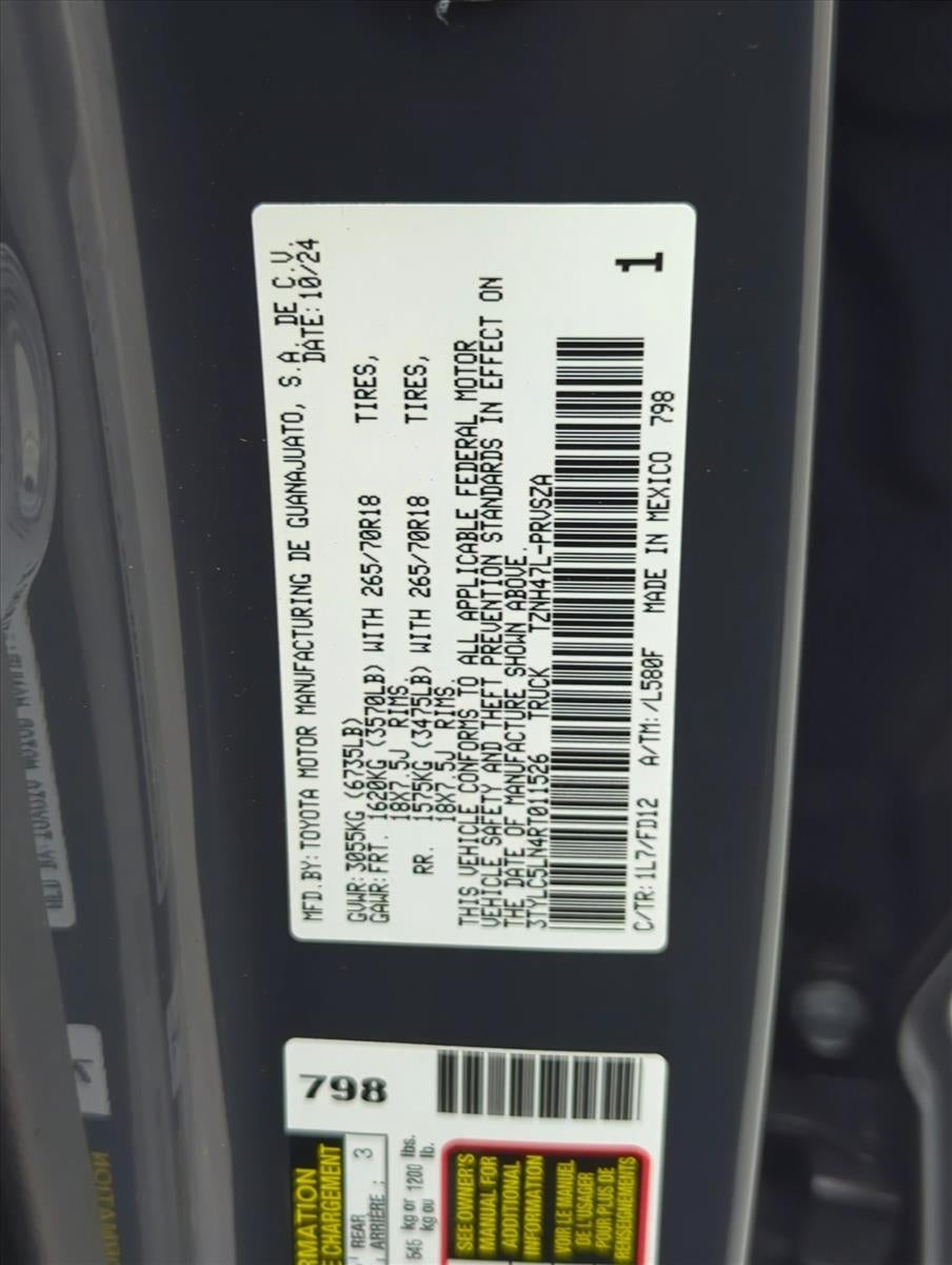 2024 Toyota Tacoma 4WD 4WD TRD Off Road Hybrid Double Cab 5' Bed AT (Natl)