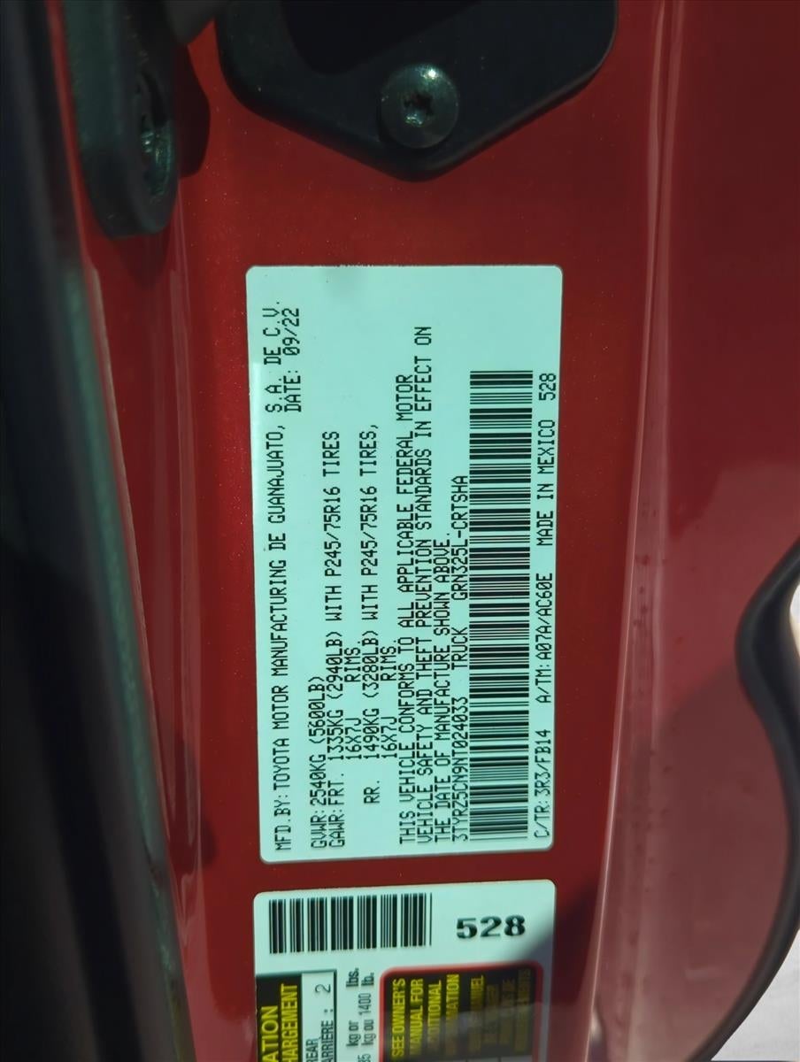 2022 Toyota Tacoma 2WD 2WD SR Access Cab 6' Bed V6 AT (GS)